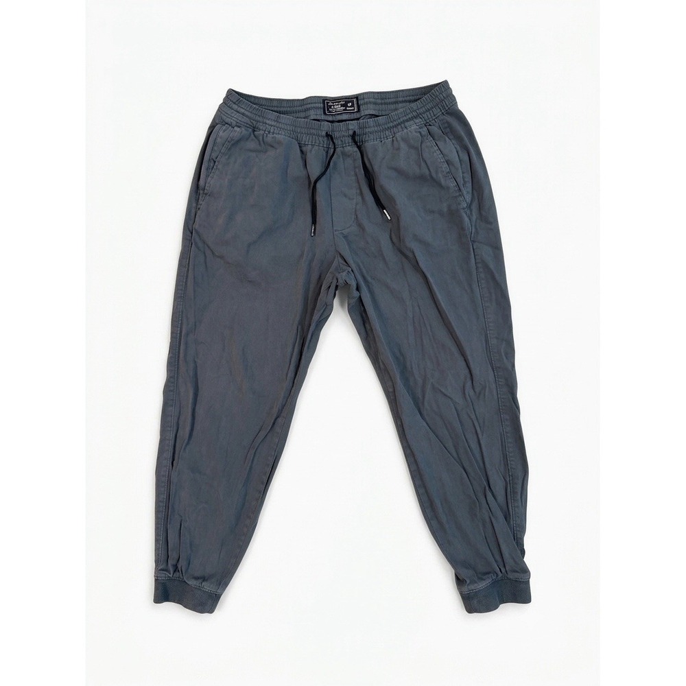 Abercrombie and Fitch Joggers Men Blue Sz M Stretch Tapered Leg D-String Tapered